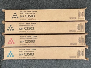 4 oryginalne tonery Ricoh Savin Lanier ZESTAW MP C3503 841813 841814 841815 841816 - Zdjęcie 1 z 1