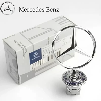 44MM Fit For Mercedes Benz W212 W221 W222 W205 Front Hood Star Logo Emblem Badge - Image 1 of 3
