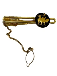 Krawattennadel Verschluss Clip Methodologischer Drache Vintage 24KGF vergoldet Metall vergoldet - Bild 1 von 11