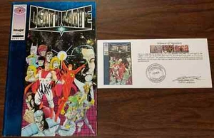 Deathmate (1993) Blue SIGNED Jim Calafiore with Notarized Witness of Signature - Picture 1 of 6
