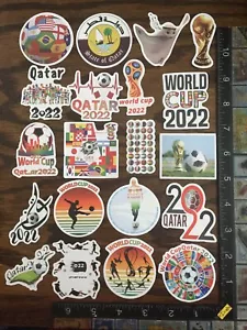 WORLD CUP CALCIO QATAR 2022, 20 ADESIVI SINGOLI BELLISSIMI #QATAR01 - Foto 1 di 2
