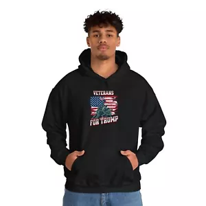 Veterans for Trump Unisex Heavy Blend™ Hooded Sweatshirt - Picture 1 of 19
