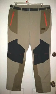 Makino Men’s Quick Dry Hiking Pants Zip Pockets Gray Green Sz XXXL 40 x 33 New - Picture 1 of 10