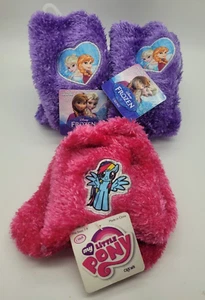 Girls Puffy Crew Socks, Size 7-9, Frozen Elsa/Anna (2) & My Little Pony Dash (1) - Picture 1 of 9
