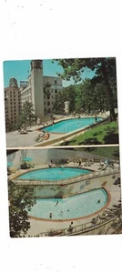 Hot Springs Nat. Park Arkansas hotel The Arlington vecchia cartolina 3 piscine - Foto 1 di 2