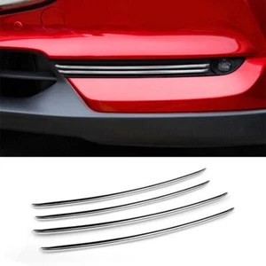 For Mazda 2017-21 CX-5 Chrome Exterior Front Fog Lamp Light Strip Trims 4p - Picture 1 of 5