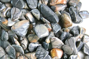 Three Picasso Jasper Tumbled Stones 25mm Reiki Healing Crystal Students Protects - Foto 1 di 4