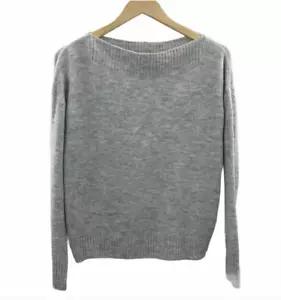 Marled By Reunited Damen grau U-Boot-Ausschnitt Langarm Pullover Größe Small - Bild 1 von 9