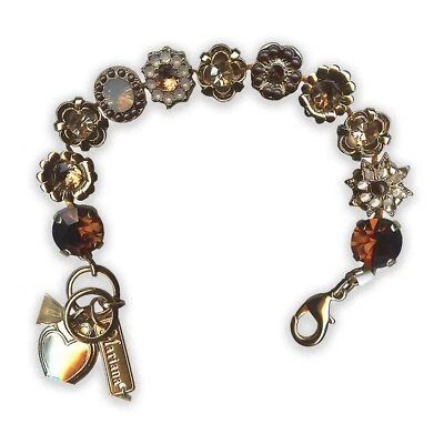 Pulsera de Mariana Odyssey Coll. Glamorosos cristales de Swarovski marrones y dorados Foto 1 de 4