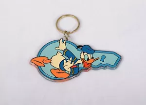 Disney Brabo Group Donald Duck Blue Key Vintage Keychain New - Picture 1 of 6
