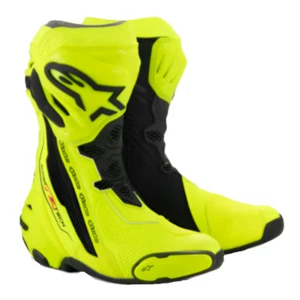 Alpinestars Supertech R Motorcycle Motorbike Boots Flo Yellow Black - Picture 1 of 17