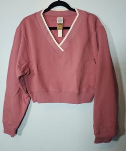 Victoria's Secret Sweatshirt PINK Gr. M V-Ausschnitt Neu Mit Etikett - Bild 1 von 3