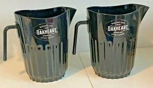 2 X BACARDI OAKHEART HARD PLASTIC PITCHERS - RUM PUB HOME BAR JUGS PAIR TWO - Picture 1 of 3