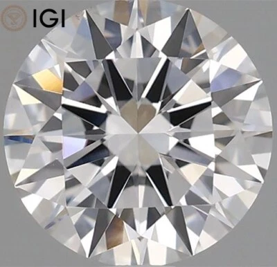 IGI Certificate 1.22 CARAT CVD Lab Grown Round Cut Diamond F Color VS1 Clarity - Image 1 of 4