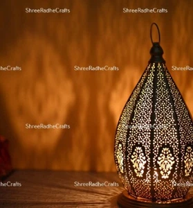Moroccan Candle Holder Lamp, Table Candle Lampshade, Metal Floor Bedside Lamp - Picture 1 of 8