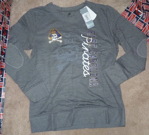 NEW ADIDAS East Carolina Pirates Women Ladies Crew Sweatshirt L Large NWT Cover