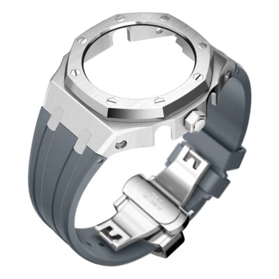 Para Casioak GA2100/2110 Mod Kit 4ª Generación Roble Real Metal Bisel Estuche Correa de Goma Foto 1 de 4