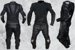 Traje de cuero Custmize espalda completa motocicleta carreras y pista motociclista carreras 2 fotos - Imagen 1 de 3