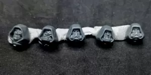 Warhammer 40k bits Space Marines- Dark Angels Deathwing Knight 5 hooded heads - Imagen 1 de 1