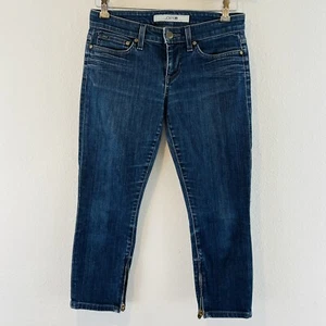 Womens 27 Joe's Jeans Chelsea Crop Vincent Stretch Denim Medium Wash Ankle Zip - Picture 1 of 8