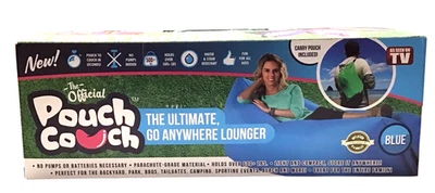 The Original Pouch Couch Go Anywhere Inflatable Lounger ~ Beach, Camping ~ Blue - Image 1 of 4