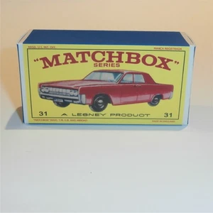 Matchbox Lesney 31c1 Lincoln Continental E Style Repro Box - Picture 1 of 4
