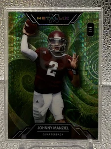 2025 Wild Card Metallix Johnny Manziel Green Pulsar Fractal 1/1 Texas A&M - Bild 1 von 3