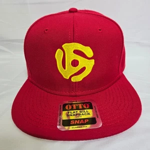 Otto Flat Bill Snapback, Schallplattenarchiv, rot/gelb - Bild 1 von 8