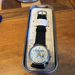 Vintage 1998 Paramount Pictures Star Trek Sammleruhr mit Dose - Bild 1 von 2