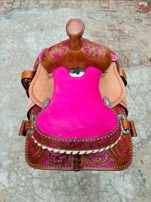 Kid's western saddle, Pony western leather trail saddle 10 To 12 Inch - Image 1 of 4