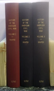History of the American Civil War by John William Draper in 3 VOLs., HC.,  NEW! - Foto 1 di 1