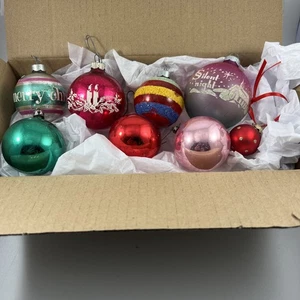 8 gemischte Vintage Shiny Brite Weihnachtsschmuck 3 aus Polen - Bild 1 von 5