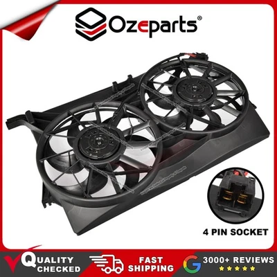 Dual Twin Thermo Radiator Fan With Motor For Ford Fairlane Fairmont BA BF 02~08 - Image 1 of 4