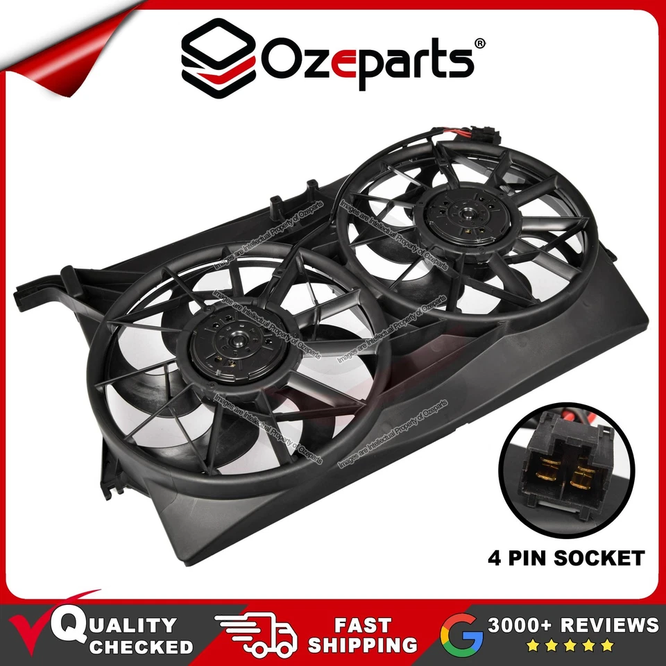 Dual Twin Thermo Radiator Fan With Motor For Ford Fairlane Fairmont BA BF 02~08 - Image 1 of 4