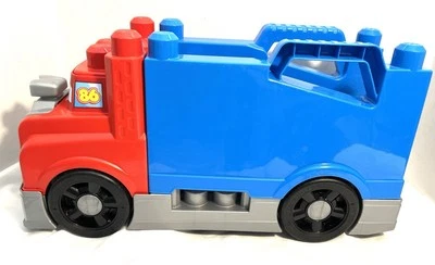 MEGA BLOKS - Plataforma de construcción y carrera ~ Juguete divertido camión de plástico grande sin bloques leer todo Foto 1 de 4