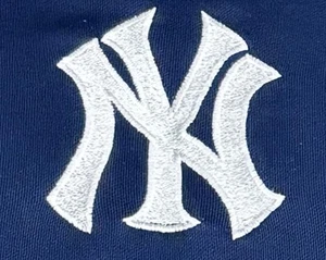 Antigua NY Yankees XL Men’s Blue White Short Sleeves Polo Style Pullover Shirt - Picture 1 of 4