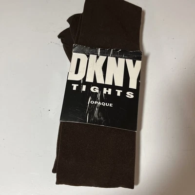DKNY Opaque Tights Chocolate Brown Size Medium Fits to 6'0" & 165# - Image 1 of 4