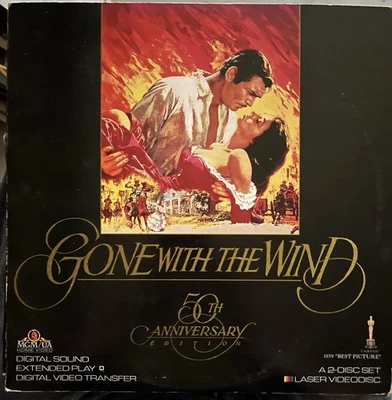 GONE WITH THE WIND (1939) Classic Clark Gable, Vivien Leigh Laserdisc Foto 1 de 3