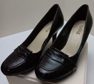 Womens Size 7.5 * NATALIE * Chocolate Brown/Black animal print with heels - Picture 1 of 13