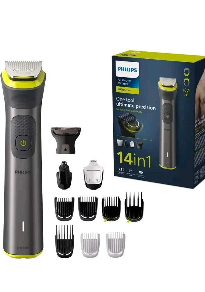Philips Grooming Kit serie7000  Regolabarba uomo, Impermeabile in acciaio, 14in1 - Immagine 1 di 4