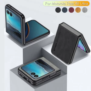 HandyHülle für Motorola Razr 40 Ultra Stoßfeste Leder Silikon Schutz Flip Case - Picture 1 of 17