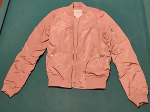 AMERICAN RAG Full Zip Up Long Sleeve Peach Bomber Jacket Women's Size XS - Picture 1 of 7