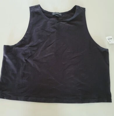 Camiseta sin mangas corta Derek Heart negra para mujer cuello redondo 2x - XXL - 2XLarge Foto 1 de 4