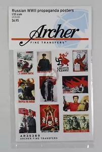 Carteles de propaganda rusa Archer Fine Transfers 1/35 Segunda Guerra Mundial (24 carteles) AR35389 - Imagen 1 de 1