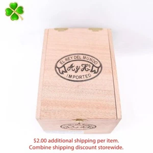 El Rey del Mundo Reserva Salado Empty Wood Cigar Box 6.75" x 5" x 4" - Picture 1 of 12
