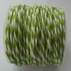 CANDY STRIPE TWINE TWISTED GREEN WHITE CRAFT CARD EDGING THREAD CORD 1mm