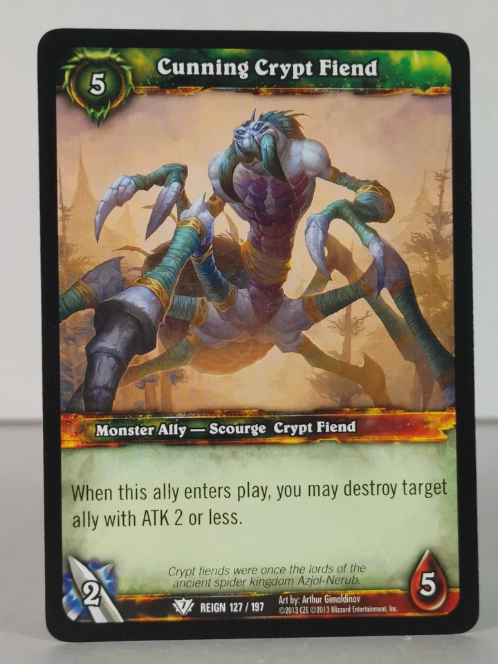 Cunning Crypt Fiend - Reign of FIre - singles - 127/197 - common - WoW TCG - Image 1 of 1