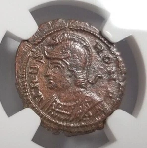 She-Wolf Twins Constantine I NGC AU Roman Empire Nummus Child Remus Romulus Roma - Picture 1 of 12
