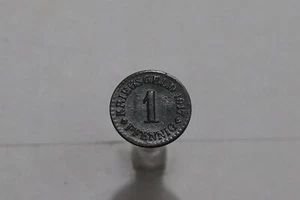 🧠🇩🇪 GERMANY WAR MONEY TOKEN CASSEL 1 PFENNIG 1917 HIGH GRADE B62 #28 - Picture 1 of 2