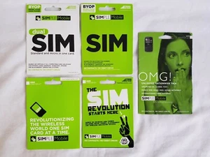 New Lot 10 Simple Mobile 4G LTE Sim Cards Wholesale Simcards  - Picture 1 of 2